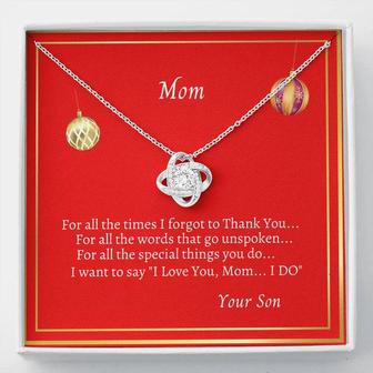 To Mom "For All The Times Love Knot Necklace" From Son - Thegiftio UK