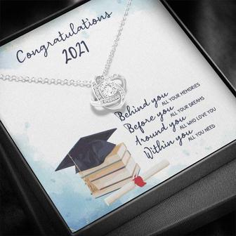 To My 2021 Graduate - Memories Behind You - Love Knot Necklace - Thegiftio UK