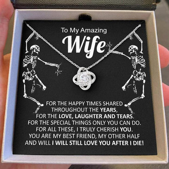 To My Amazing Wife | Love Knot Necklace - Thegiftio UK