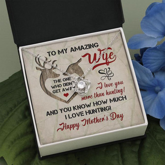 To My Amazing Wife Necklace, Personalized, Valentines Day Gift, Love Knot Necklace, Husband To Wife, Anniversary Gift, Birthday Gift Idea - Thegiftio UK