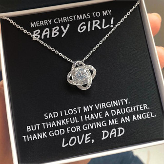 To My Baby Girl - Love, Dad | Love Knot Necklace - Thegiftio UK