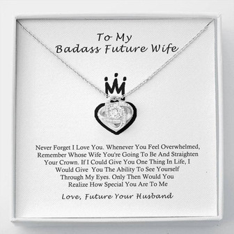 To My Badass Future Wife Love Knot Necklace - Thegiftio UK