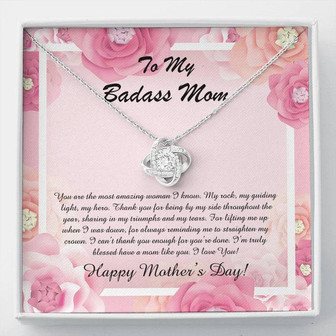 To My Badass Mom - Love Knot Necklace - Thegiftio UK