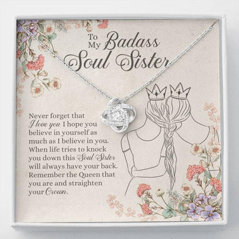 To My Badass Soul Sister - Love Knot Necklace - Thegiftio UK