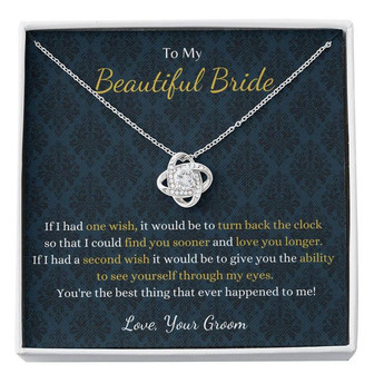 To My Beautiful Bride - Love Knot Necklace - Thegiftio UK