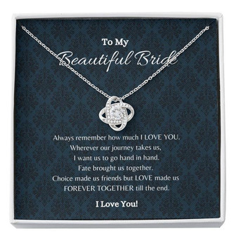 To My Beautiful Bride - Love Knot Necklace - Thegiftio UK