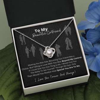 To My Beautiful Girlfriend Love Knot Necklace - Thegiftio UK