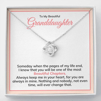 To My Beautiful Granddaughter - Love Knot Necklace  - Thegiftio UK
