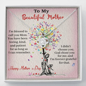 To My Beautiful Mother - Love Knot Necklace - Thegiftio UK