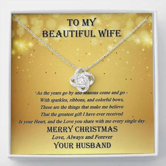 To My Beautiful Wife - Always And Forever Love Knot Necklace - Thegiftio UK