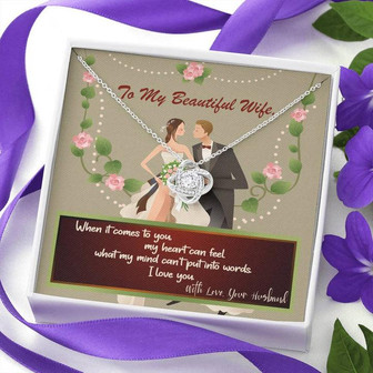 To My Beautiful Wife - Love Knot Necklace - I Love You! - Thegiftio UK