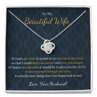 To My Beautiful Wife - Love Knot Necklace - Thegiftio UK
