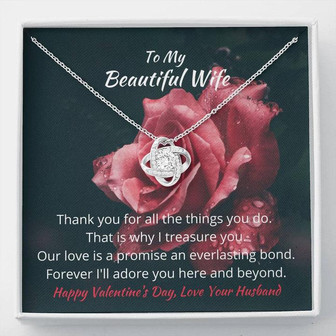 To My Beautiful Wife - Love Knot Necklace - Thegiftio UK