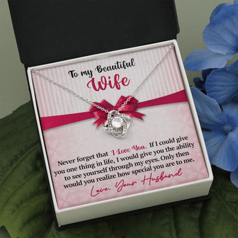 To My Beautiful Wife - Love Knot Necklace - Thegiftio UK