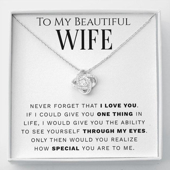 To My Beautiful Wife - Love Knot Necklace - Thegiftio UK