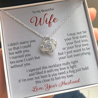 To My Beautiful Wife | Love Knot Necklace - Thegiftio UK