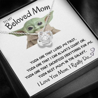 To My Beloved Mom - Regal Love Knot Necklace - Thegiftio UK