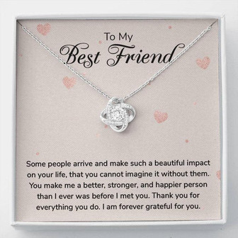 To My Best Friend - Love Knot Necklace - Thegiftio UK