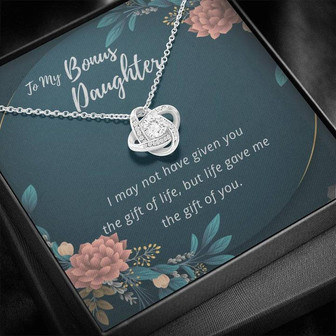 To My Bonus Daughter - Love Knot Necklace  - Thegiftio UK
