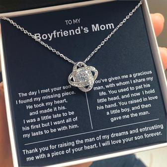 To My Boyfriend's Mom - Love Your Son Forever | Love Knot Necklace - Thegiftio UK