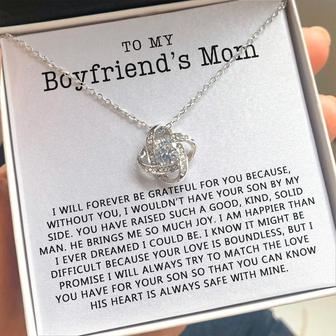 To My Boyfriend's Mom | Love Knot Necklace - Thegiftio UK