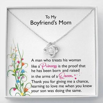 To My Boyfriend's Mom Love Knot Necklace - Thegiftio UK