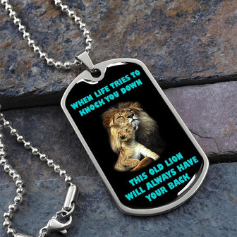 To My Child This Old Lion Necklace - To My Daughter Necklace, Gift For Daughter From Dad, Daughter Father Lion, Love Knot Necklace, Jewelry For Daughter From Dad - Thegiftio
