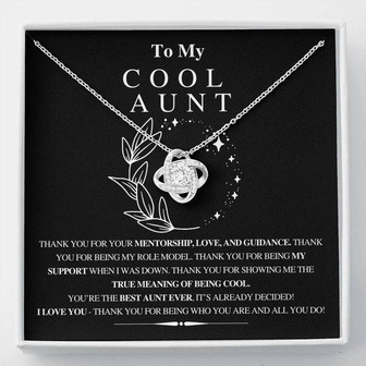 To My Cool Aunt - Love Knot Necklace - Thegiftio UK