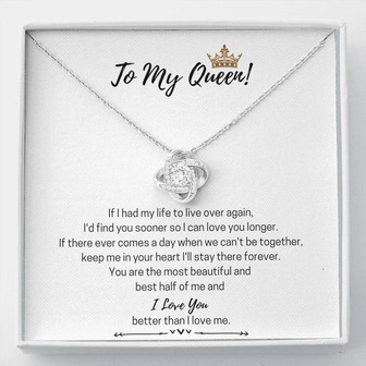 To My Crowned Queen - Love Knot Necklace - Thegiftio UK