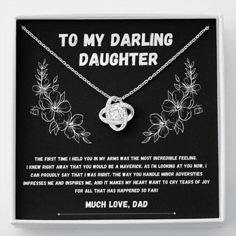 To My Darling Daughter - Love Knot Necklace - Thegiftio UK