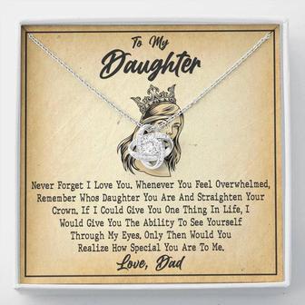 To My Daughter - Beautiful Chapters - Forever Love Necklace, Daughter Necklace, Gifts To Daughter, Daughter Necklace From Mom, Daughter Gift, Gift For Daughter From Dad, Daughter Necklace, Viking Style Love Knot Necklace - Thegiftio UK