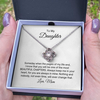 To My Daughter - Beautiful Chapters - Love Knot Necklace - Thegiftio UK