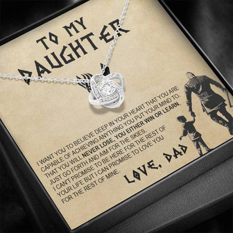 To My Daughter - Believe Deep In Your Heart - Love Knot Necklace - Tmd15 - Thegiftio UK