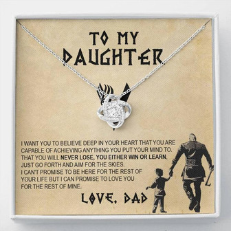 To My Daughter - Believe Deep In Your Heart - Love Knot Necklace - Tmd1 - Thegiftio UK