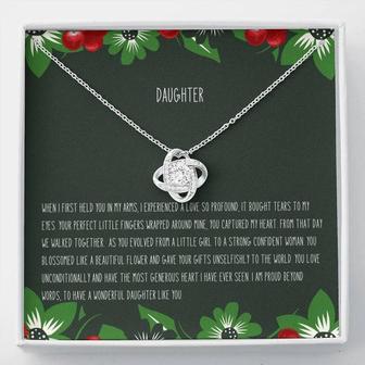 To My Daughter - Gorgeous Love Knot Necklace - Thegiftio UK