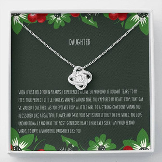 To My Daughter - Gorgeous Love Knot Necklace - Thegiftio