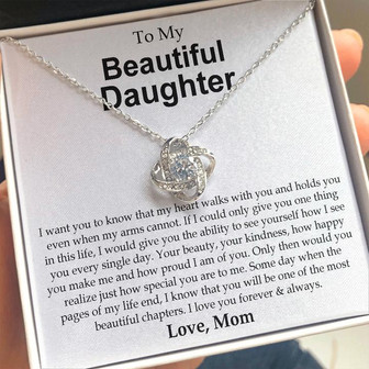 To My Daughter - I Love You Forever & Always | Love Knot Necklace - Thegiftio UK