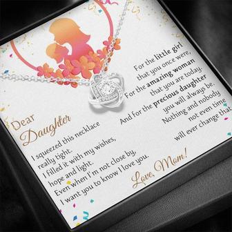 To My Daughter - I Want You To Know I Love You - Elegant Love Knot Necklace - Tmd26 - Thegiftio UK