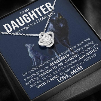 To My Daughter - Keeping To The Shadows | Love Knot Necklace - Thegiftio UK