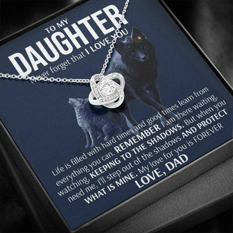 To My Daughter - Keeping To The Shadows | Love Knot Necklace - Thegiftio UK
