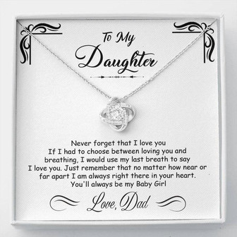 To My Daughter - Love, Dad | Love Knot Necklace - Thegiftio UK