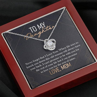 To My Daughter - Love Knot Necklace - Dm05 - Thegiftio UK
