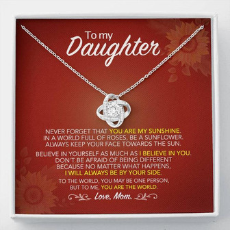 To My Daughter - Love Knot Necklace - Thegiftio UK