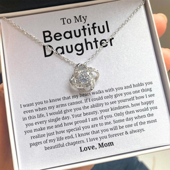 To My Daughter - Love Knot Necklace - Thegiftio UK