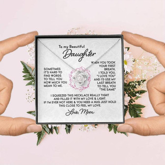 To My Daughter - Love & Light - Love Knot Necklace - Thegiftio UK