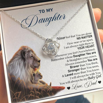 To My Daughter - My Baby Girl | Love Knot Necklace - Thegiftio UK