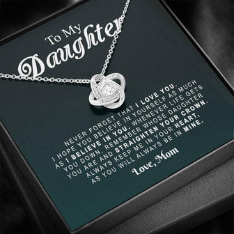 To My Daughter - Never Forget That I Love You - Elegant Love Knot Necklace - Tmd24 - Thegiftio UK