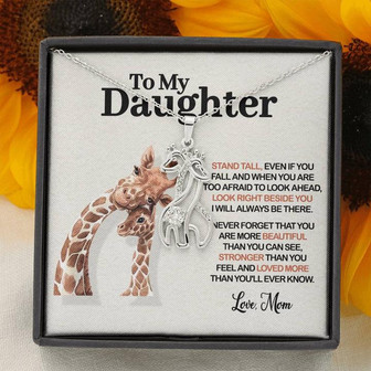 To My Daughter - Stand Tall - Elegant Love Knot Necklace - Tmd18 - Thegiftio UK