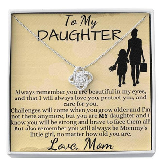 To My Daughter - The Beautiful Love Knot Necklace - Thegiftio UK