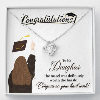 To My Daughter - The Love Knot Necklace - Graduation Gift For Daughter - Thegiftio UK